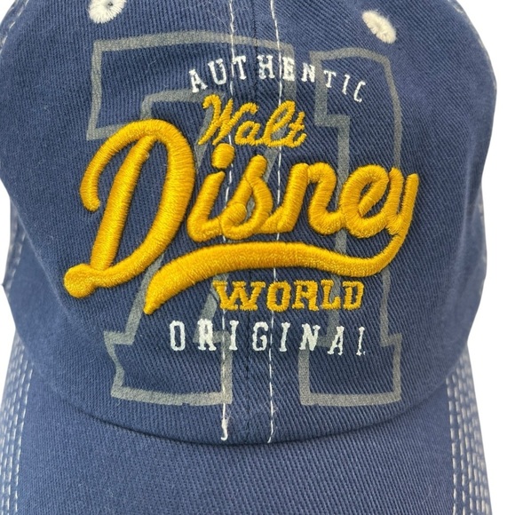 Original Walt Disney World Parks Blue Adjustable Strap Back Hat Cap Unisex OSFM - Picture 2 of 10